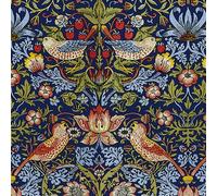ZFENGYYUAN Fundas de almohada decorativas William Morris Strawberry Thief, color azul brillante, para decoración del hogar, sofá, coche, 45,7 x 45,7 cm, NSM-644