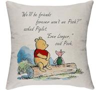 ZFENGYYUAN The Pooh and Piglet - Funda para decoración de sofá (45,7 x 45,7 cm), diseño con cita de amistad