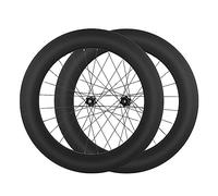 ZFF Bicicleta De Carretera Juego De Ruedas De Carbono 700c Punto Clave 38/44/50/60/85MM Ruedas Freno De Disco Eje Pasante Bloqueo Central 8/9/10/11 Velocidades 24 Hoyos (Color : Black, Size : 85mm)