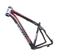 ZFF Cuadro MTB 17'' Aleación De Aluminio 26er Bicicleta De Montaña Cuadro Freno De Disco QR 135MM Enrutamiento Interno 1750g (Color : Black Red, Size : 17'')