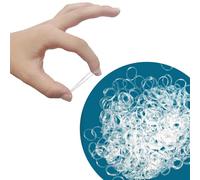 ZFFKZ 500 piezas de mini gomas pequeñas para el cabello, gomas transparentes para mujeres y niñas, gomas elásticas suaves para cabello fino y grueso, peinados de boda con trenzas