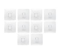 zffkz Juego de 5 ganchos adhesivos transparentes, ganchos adhesivos de 5 kg para la pared, sin necesidad de perforar, para baño y cocina, para organizar enchufes, cubos de basura y decorativos