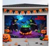 ZFFLYH Cubierta De Puerta Garaje Halloween, Gran Telón De Fondo Colgante para Puerta De Garaje Decoraciones Pared Halloween Terror para Fiestas En Casa Al Aire Libre,Witch b,8 * 7FT