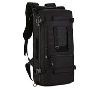 ZFFOZZ 50L Mochila Táctica, Bolsa Grande Multifuncional para Acampada al Aire Libre, Senderismo y Almacenamiento Portátil, Convertible en Bolso Mensajero o Bolso de Mano(Black)