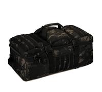 ZFFOZZ 60L Mochila Táctica 3-en-1, Bolsa de Viaje MOLLE con Modos de Porte Versátiles Mochila, Bandolera, a Mano. Ideal para Viajes, Gimnasio, Senderismo y Aventuras al Aire Libre.(Black Camouflage)