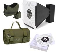 ZFFOZZ Blanco de Entrenamiento al Aire Libre Multifuncional, Incluye 100 Hojas de Blanco, Reposo de Arma de Bolsa de Arena, Alfombra de Tiro Antideslizante
