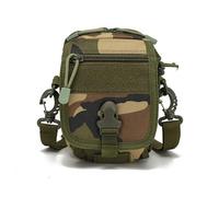 ZFFOZZ Bolsa Táctica MOLLE Para Teléfono, Estilo Militar Pequeña Para Cinturón Bandolera de Lona para Exteriores Para Caza y Mochila.(Jungle cp)