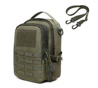 ZFFOZZ Bolsa Táctica Molle Pequeña, Bolsa Para Herramientas Tácticas EDC Mochila Compacta Multiusos Para La Cintura y El Hombro.(Green)