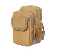 ZFFOZZ Bolsas Tácticas MOLLE, Pequeña Bolsa EDC Resistente Al Agua Para Acampar Al Aire Libre Viajes y Aventuras(Brown)