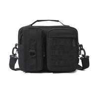 ZFFOZZ Bolso bandolera ligero de camuflaje para hombre bolso bandolera multifuncional de nailon para exteriores ideal para viajes y almacenamiento de equipo de pesca(Black)