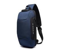 ZFFOZZ Bolso Bandolera Para Hombre, Mochilas Antirrobo Con Cargador USB Para Viajes Senderismo Mochila de Pecho Mochila Impermeable Para Deportes Montañismo Hombro(Blue)