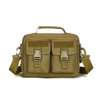 ZFFOZZ Bolso bandolera táctico para hombre, multifunción de nailon con puerto USB(Khaki)