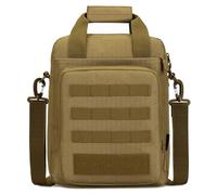 ZFFOZZ Bolso Mensajero Táctico, Maletín Táctico para Laptop, Mochila de Hombro MOLLE Resistente, Bolso de Mano para Hombres, Actividades al Aire Libre, Picnics y Acampada(Brown)