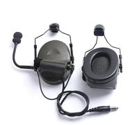 ZFFOZZ Casco táctico C2 Auriculares de comunicación Orejeras de protección para el tiro y actividades al aire libre (NO cancelación de ruido) con micrófono, amplificación de sonido(Military Green)