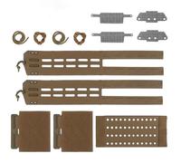 ZFFOZZ Cinturón Táctico Molle Con Sello de Cintura, Multifuncional Ligero y de Liberación Rápida para JPC CRYE AVS LV119 FCPC V5(Brown)