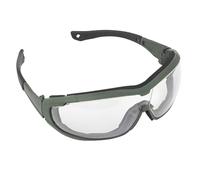 ZFFOZZ Gafas Tácticas con dos Tipos de Lentes y Correas Fijas, Protección Solar y a Prueba de Viento para Airsoft Ciclismo Caza CS Juegos de Guerra(Green,Clear lenses)