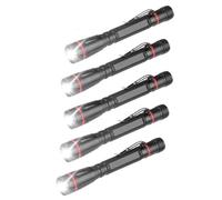 ZFFOZZ Linterna Tipo Bolígrafo (5 Unidades), 100-200 Lúmenes LED con Zoom Resistente al Agua IPX4 para Reparaciones Tácticas de Emergencia en Exteriores