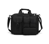 ZFFOZZ Maletín táctico plegable tipo mensajero, resistente al desgaste, impermeable y a los arañazos, para hombre, bolso militar para portátil, bolso bandolera.(Black)
