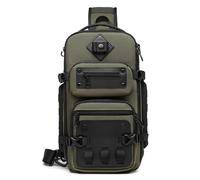 ZFFOZZ Mochila bandolera táctica antirrobo, resistente al agua, ligera, informal, para viajes diarios, senderismo al aire libre.(Green)