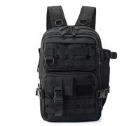 ZFFOZZ Mochila de pesca 1000D, bolsa para guardar aparejos de pesca equipo y accesorios bandolera tipo mochila(Black)