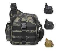 ZFFOZZ Mochila de Senderismo, Bolsa De Pesca Al Aire Libre Mochila Impermeable Multiusos de Tres Capas Mochila Para Senderismo Camping Caza Bandolera de Camuflaje(Black Cp)
