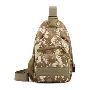 ZFFOZZ Mochila Táctica Bandolera con Puerto de Carga USB, Ideal para Viajes uso Diario con Sistema MOLLE Resistente al Agua Perfecta para Deportes y Montañismo(Desert Digital)