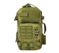 ZFFOZZ Mochila Táctica Bandolera para Hombre, Impermeable y con Sistema MOLLE Ideal para uso Diario Camping y Senderismo Fabricada con Material de Montaje Militar(Green)