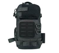 ZFFOZZ Mochila Táctica Bandolera para Hombre, Impermeable y con Sistema MOLLE Ideal para uso Diario Camping y Senderismo Fabricada con Material de Montaje Militar(Black)