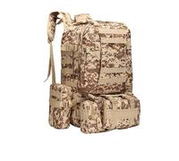 ZFFOZZ Mochila Táctica de 55L Con Ventilación Impermeable 3 Bolsas MOLLE Integradas Mochilas Antipresión para Viajar(Desert Digital)