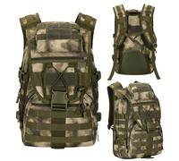 ZFFOZZ Mochila Táctica de Nylon 600D de 40L - Impermeable, Multifuncional con Sistema MOLLE para Viajes al Aire Libre, Deportes y Senderismo(Green ruins)