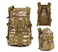 ZFFOZZ Mochila Táctica de Nylon 600D de 40L - Impermeable, Multifuncional con Sistema MOLLE para Viajes al Aire Libre, Deportes y Senderismo(Desert digital)