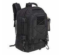 ZFFOZZ Mochila táctica militar de 55 l para hombre, mochila Molle, mochila de supervivencia para senderismo, camping y viajes.(Black)