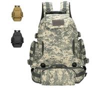ZFFOZZ Mochila Táctica Militar de Asalto MOLLE de 40 Litros Con 3 Accesorios Modulares Impermeable Grande Con Parche Equipo Deportivo Para Exteriores(Acu)