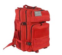 ZFFOZZ Mochila táctica militar Molle de 45 litros, mochila de asalto para el ejército mochila de emergencia para 3 días mochila de senderismo y trekking(Red)