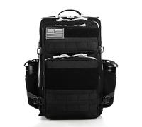 ZFFOZZ Mochila táctica militar Molle de 45 litros, mochila de asalto para el ejército mochila de emergencia para 3 días mochila de senderismo y trekking(Black and white)