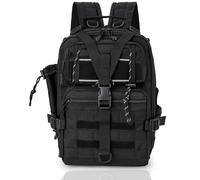 ZFFOZZ Mochila Táctica Militar Molle para Senderismo, 36-55 L, Ideal para Actividades al Aire Libre, Montañismo, Trekking, Turismo y Pesca.(Black)