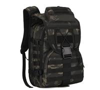 ZFFOZZ Mochila Táctica Multifuncional de Nailon 600D, Mochila Molle Militar Impermeable de 40L Para Viajes al Aire Libre, Deportes y Senderismo.(Black camouflage)