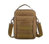 ZFFOZZ Mochila Táctica Tipo Mensajero, Impermeable y Ajustable Estilo Militar EDC Molle Resistente al Agua para Hombre(Brown)