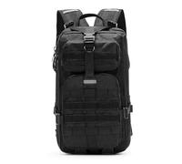 ZFFOZZ Mochila táctica ventilada e impermeable de 25-30 L, mochila de asalto militar mochila Molle para senderismo camping viajes caza y trekking(Black)