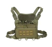 ZFFOZZ Tactical Chest Pack EDC Chest Bag, Utility Molle Chest Rig Fishing Chest Pouch, for Daily Life Cycling Camping Hiking(Green)