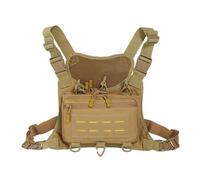 ZFFOZZ Tactical Chest Pack EDC Chest Bag, Utility Molle Chest Rig Fishing Chest Pouch, for Daily Life Cycling Camping Hiking(Brown)