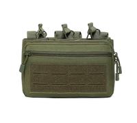 ZFFOZZ Tactical Mag Admin Pouch, Triple Rifle Mag Admin Pouch EDC Bag, Vest Attachment, for Daily Life Cycling Camping Hiking(Green)