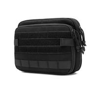 ZFFOZZ Tactical Molle Admin Pouch, Outdoor Sports Medical First Aid EDC Pouch Vest Accessory, for Camping Cycling Travel(Black)