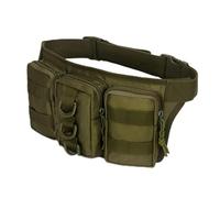 ZFFOZZ Tactical Pouch Waist Pack, Waterproof Cloth Men's Waist Bag Hiking Camping Fishing Outdoor Sports Bag Mountaineering(Green)