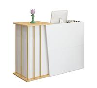 ZFFSCD Mostrador de Recepción, Mostrador de Recepción con Cajón con Cerradura, Mostrador de Recepción Multifuncional, para Tiendas(Size:120cm,Color:Blanco)