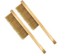 ZffXH Cepillo de abeja, 2 cepillos de limpieza de pelo de caballo con mango de madera, herramienta de apicultura, equipo de apicultura, cepillo de colmena de abeja