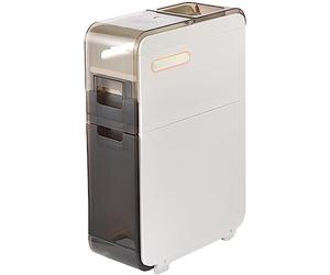 ZFGOJNBH Armario de baño de 4 Niveles con cajones apilables, Armario de Gran Capacidad para Papel higiénico, Armario Estrecho con Ruedas, Armario Estrecho para Espacios pequeños y Huecos.