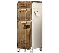 ZFGOJNBH Armario de baño Estrecho con cajones apilables para Espacios pequeños, Armario para baño, Caravana o Dormitorio, Armario Delgado para Papel higiénico con 2, 3 o 4 cajones.