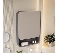 ZFGOJNBH Armario de Espejo para baño, Armario de Espejo para baño montado en la Pared, Gran Capacidad, Espacio de Almacenamiento Debajo, Armario de Pared para baño de aleación de Aluminio con orifici