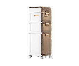 ZFGOJNBH Armario Lateral Impermeable con Estante para hendiduras, pequeño Armario de baño Independiente, portarrollos para Papel higiénico, detergente y Accesorios de baño.